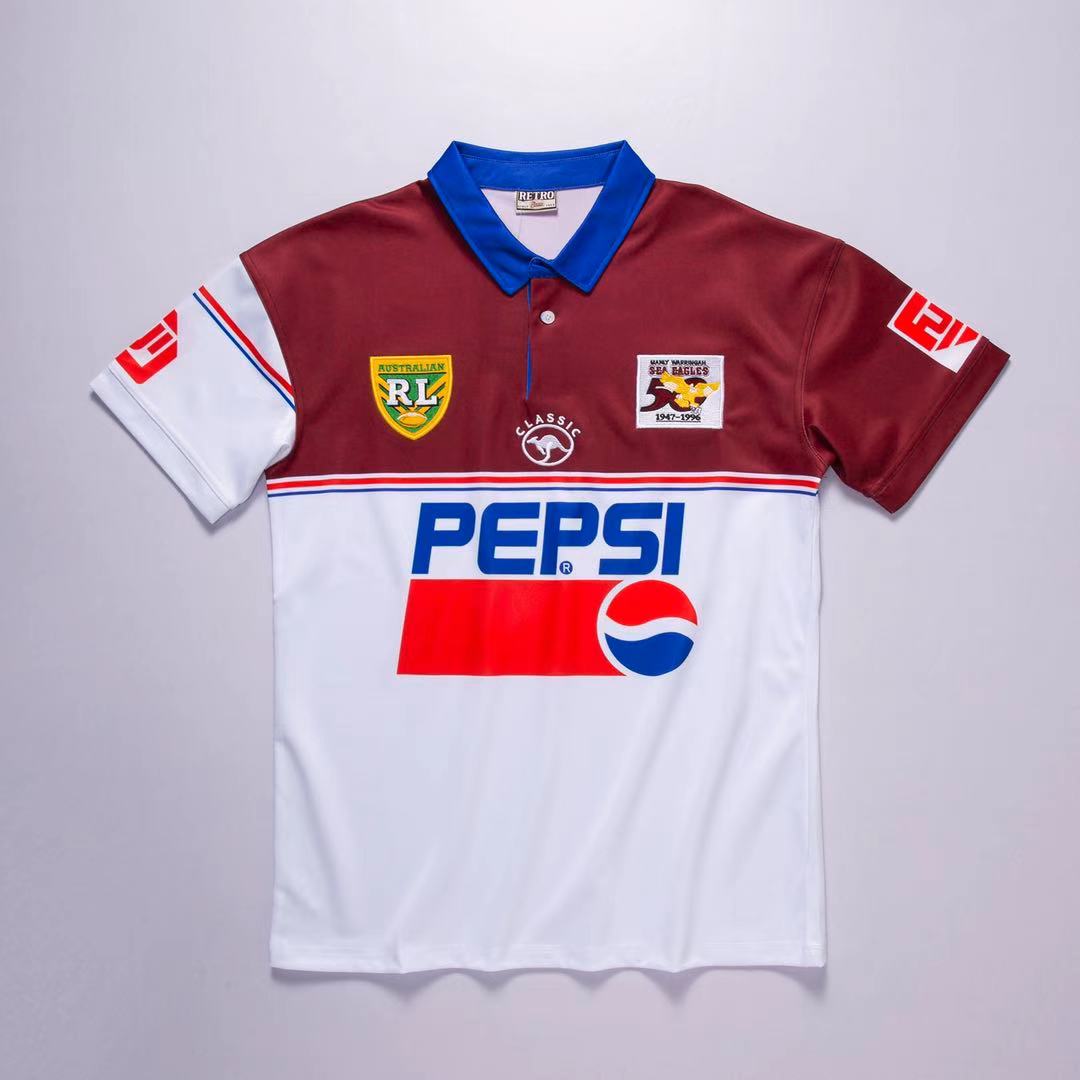 1996 Manly Warringah Sea Eagles Retro Rugby Jersey Shirt